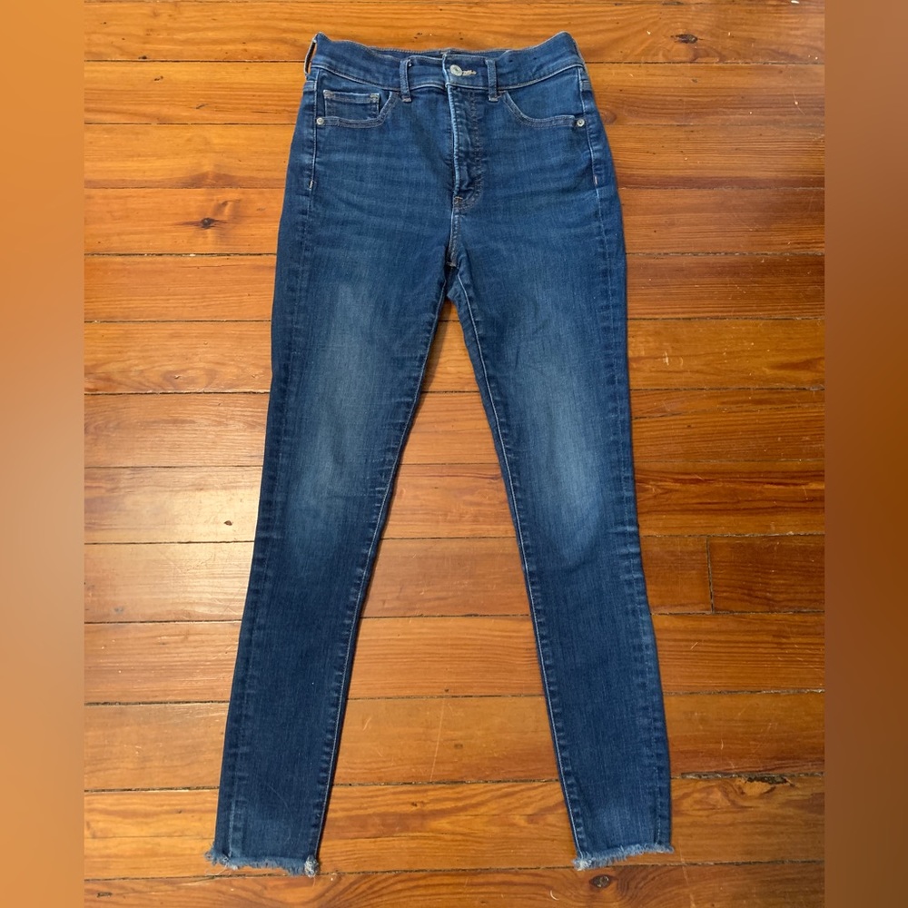 Skinny, High Rise, Express Jeans, Size 2R, Dark Wash